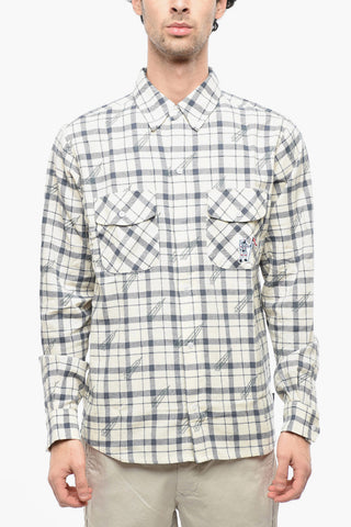 Button-down Cotton Flannel Tartan Shirt