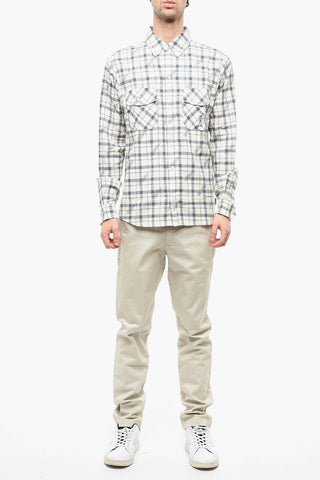 Button-down Cotton Flannel Tartan Shirt
