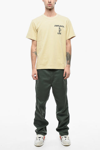Organic Cotton MASTER Crew-Neck T-shirt with Contrast Print