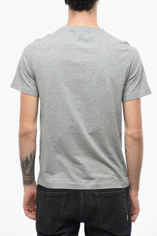 ID Crew Neck Stretch Cotton T-Shirt with Velour Print