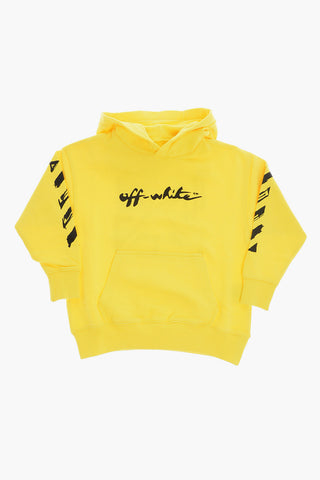 Brushed Cotton Hoodie with Contrasting Print