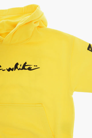 Brushed Cotton Hoodie with Contrasting Print