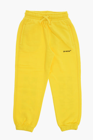 Solid Color Brushed Cotton MONSTER ARROW Joggers with Print
