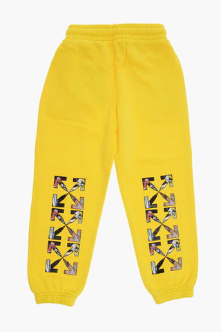 Solid Color Brushed Cotton MONSTER ARROW Joggers with Print