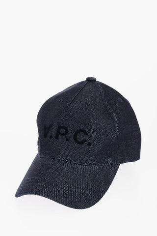Capppello da Baseball EDEN In Denim con Logo in Velour