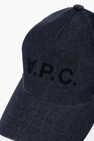 Capppello da Baseball EDEN In Denim con Logo in Velour
