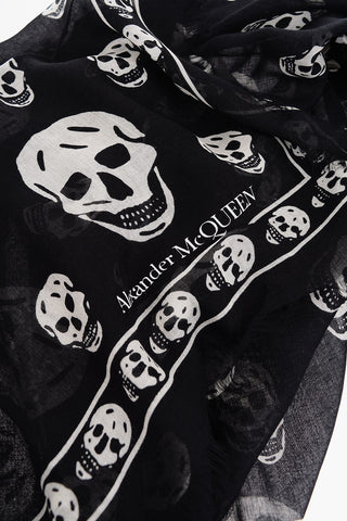Foulard con Stampa Teschi All-Over