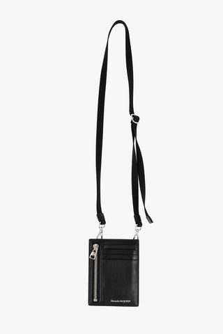 Leather Card Holder with Removable Shoulder Strap
