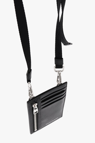 Leather Card Holder with Removable Shoulder Strap