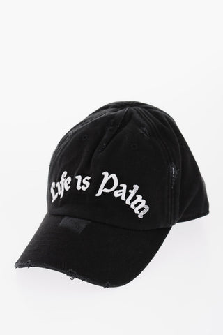 Cappello Da Baseball in Cotone Effetto Vintage