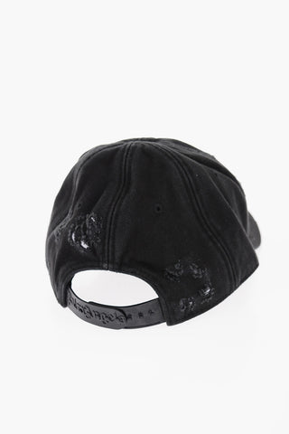 Cappello Da Baseball in Cotone Effetto Vintage