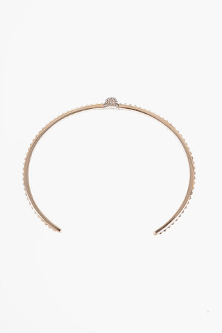 Embellished Rhinestones Brass PAVE SKULL Bracelet with Skull