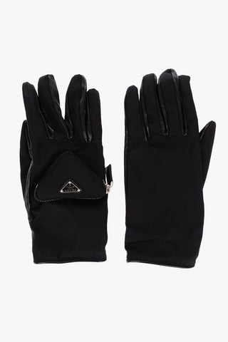 Leather and Nylon Glovers with Breast Pocket