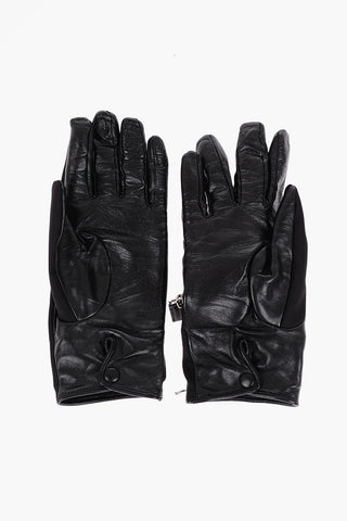 Leather and Nylon Glovers with Breast Pocket