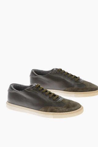 ID Suede Toe Leather Low-top Sneakers