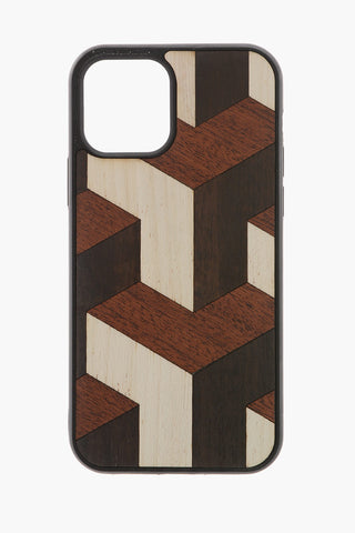 Cover Rigida TUMBLE In Legno a Motivo Geometrico per Iphone 12-12 Pro