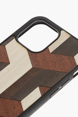 Cover Rigida TUMBLE In Legno a Motivo Geometrico per Iphone 12-12 Pro