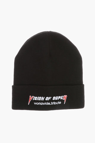Solid Color Beanie with Embroidered Logo
