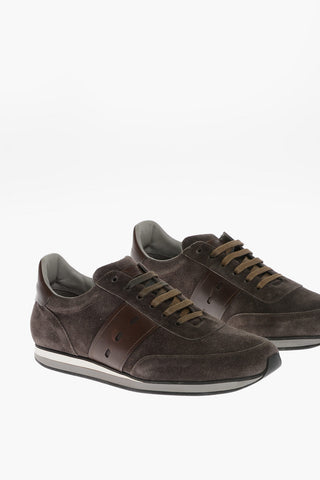 ID Rubber Sole Lace-up Suede Sneakers
