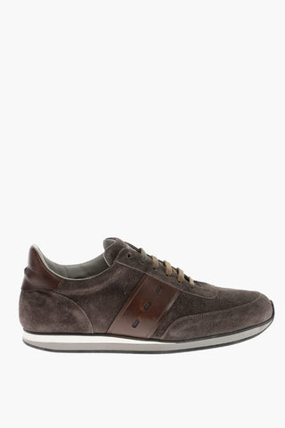 ID Rubber Sole Lace-up Suede Sneakers