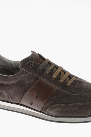 ID Rubber Sole Lace-up Suede Sneakers
