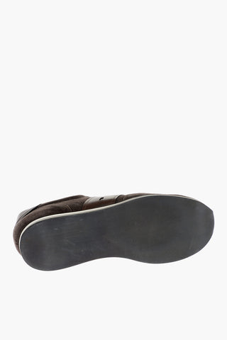 ID Rubber Sole Lace-up Suede Sneakers