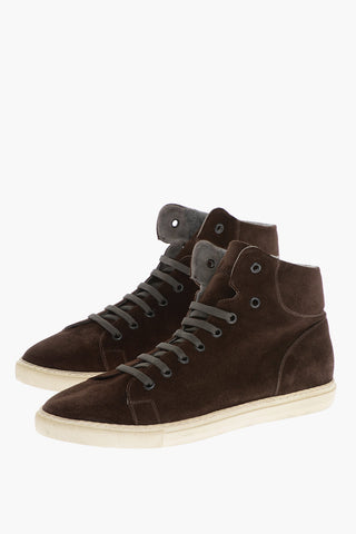 ID High-top Suede Sneakers with Rubber Sole