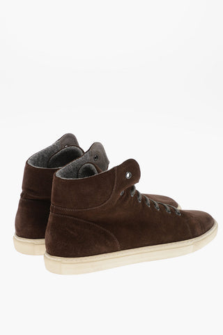 ID High-top Suede Sneakers with Rubber Sole