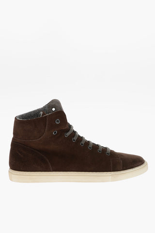 ID High-top Suede Sneakers with Rubber Sole