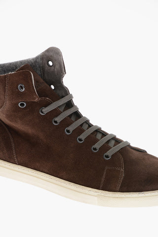 ID High-top Suede Sneakers with Rubber Sole