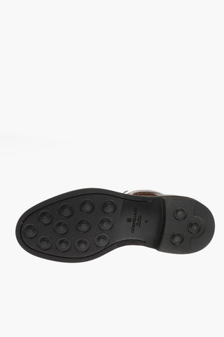 Anfibi Brogue in Pelle con Suola in Gomma
