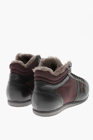 ID Eco-fur Lined High-top Sneakers