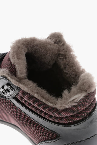 ID Eco-fur Lined High-top Sneakers