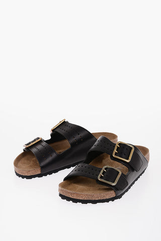 Double Buckle Leather ARIZONA BOLD CAP Sandals