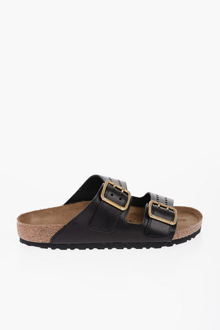 Double Buckle Leather ARIZONA BOLD CAP Sandals
