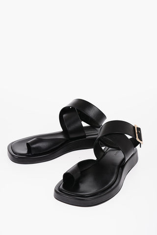 Leather ROSIE 4 Thong Sandals with Golden Buckle