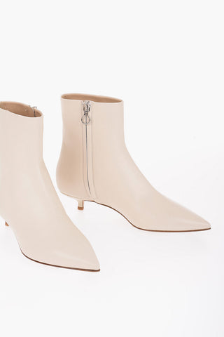 Leather INA Ankle Boots with Spool Heel 4cm