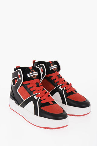 Suede and Leather BASKETBALL JD1 High-Top Sneakers with Contrasting Details