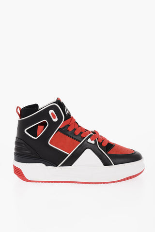 Suede and Leather BASKETBALL JD1 High-Top Sneakers with Contrasting Details