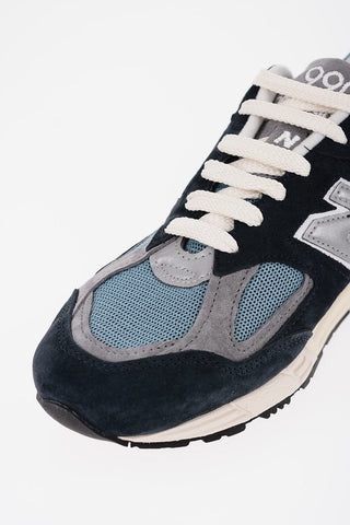 Suede and Mesh Low-Top Sneakers with Air Bubble Sole