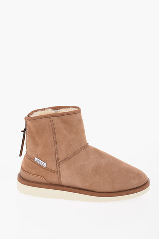Suede Ankle Boots with Real Fur Inner