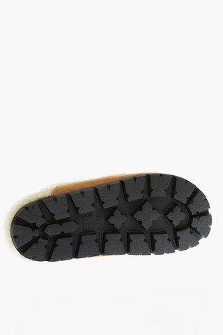 Mules in Suede con Fodera in Shearling