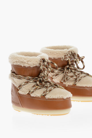 MOON BOOT Stivaletti da Neve in Shearling con Logo