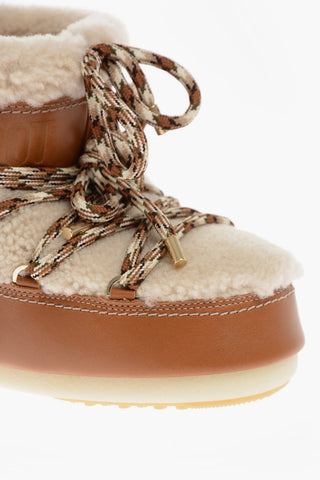 MOON BOOT Stivaletti da Neve in Shearling con Logo