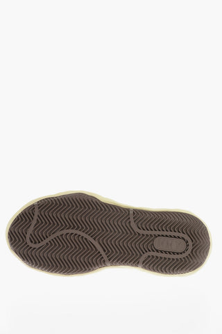 Contrasting Rubber Sole Canvas Lace-up Sneakers
