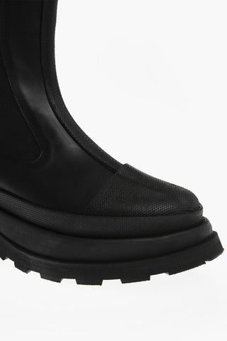 Knee-Lenght Leather Chelsea Boots