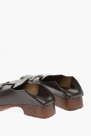 Wedges Leather LEGA Mues wih Wood Sole