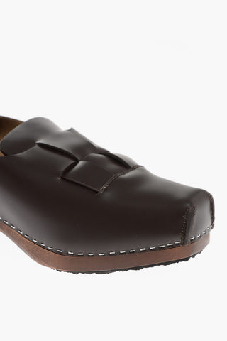 Wedges Leather LEGA Mues wih Wood Sole