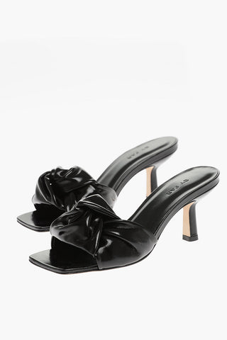 Spool Heel LANA Leather Mules 6cm
