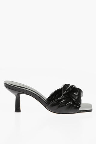 Spool Heel LANA Leather Mules 6cm